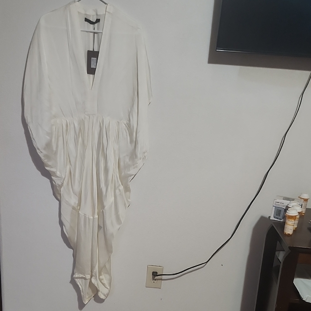 NICHOLAS K DRIFTER White Draped Maxi Dress. Size XXS - Picture 14 of 16